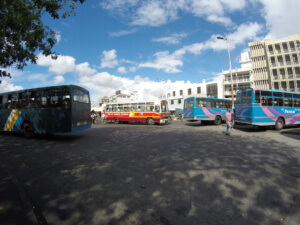 Autobusové nádraží v Port Louis Mauricius